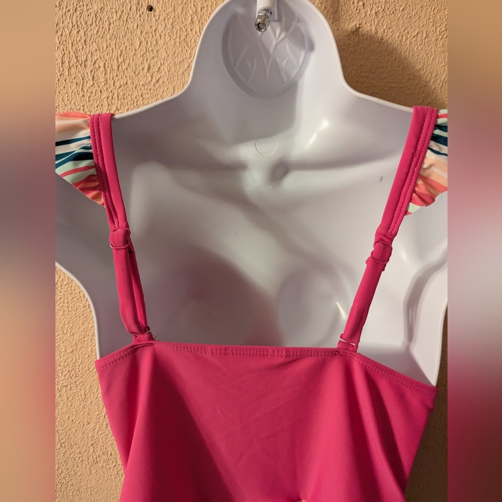 NWT Matilda Jane Women's Medium Swimsuit Sunrise Sunset Top & Bottoms Pink - Picture 7 of 12